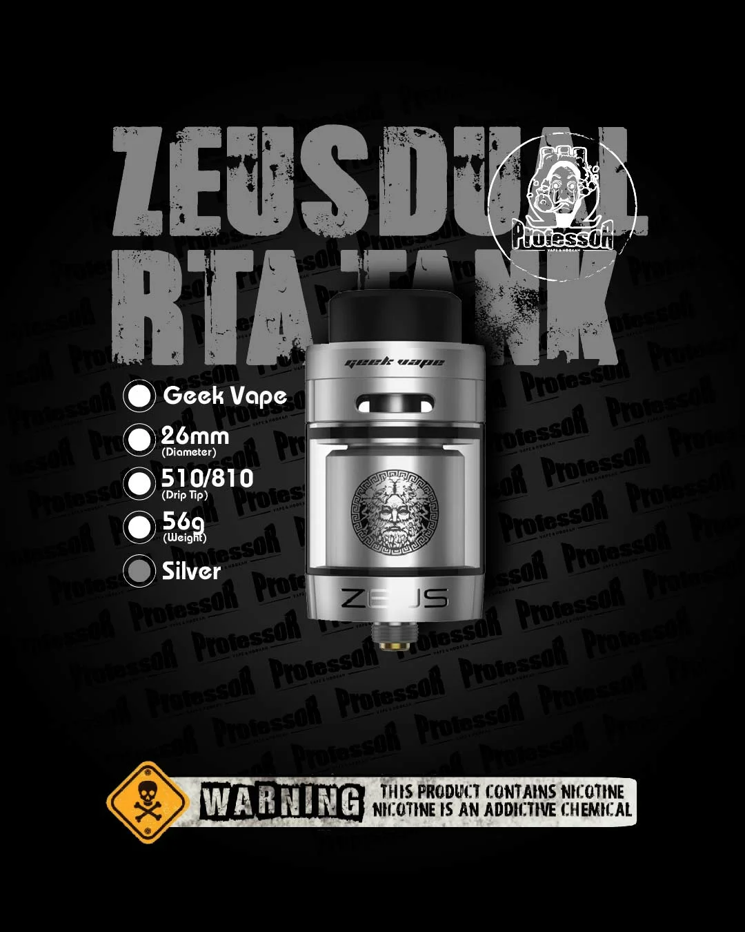 Zeus Dual RTA Tank(Silver)-